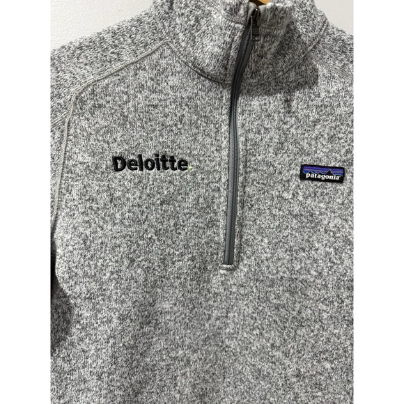 Patagonia Womens Better Sweater 1/4 Zip Fleece Jacket Heathered Gray Large - Picture 3 of 5